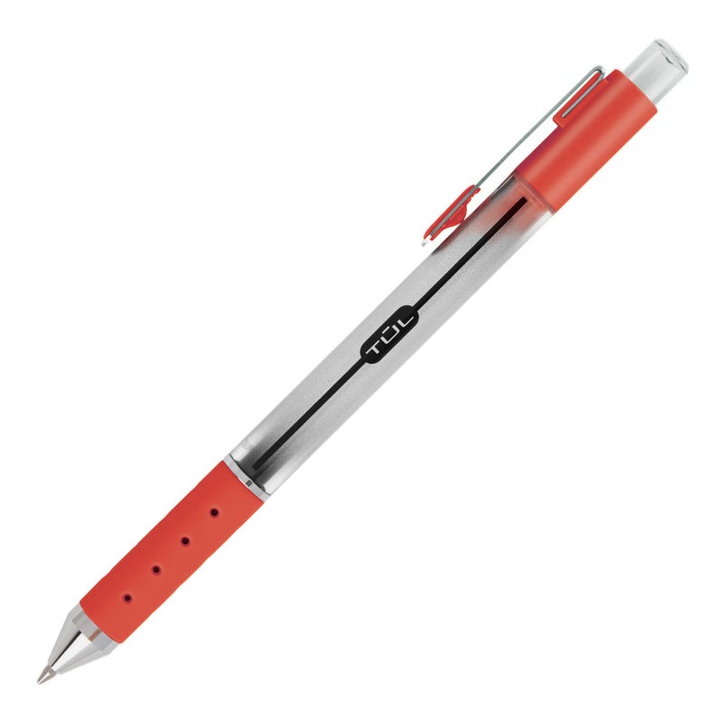 TULÂ® GL Series Retractable Gel Pens, Medium Point, 0.7 mm, Silver Barrel, Assorted Business Inks, Pack Of 12 Pens - Image 4